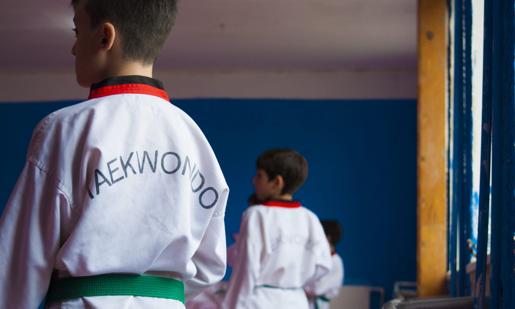 Jeunes élèves du Taekwondo en ligne